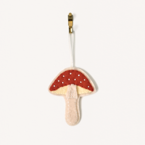 Élément décoratif à suspendre feutrine champignon